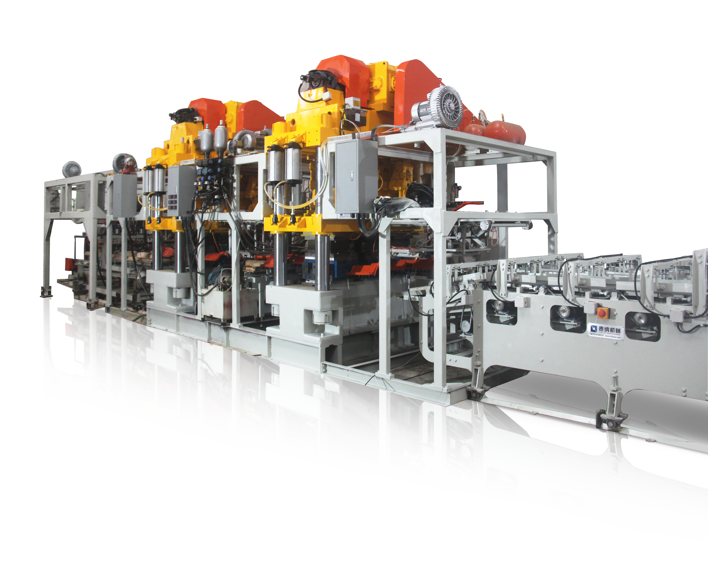 C21-5 TL-AUTOYWJ-3W-1P2P 型三工位两次定准压制全自动压瓦线 Auto Roofing-Tile Triple-Mold & Exact Twice Positioning Press Line Type TL-AUTOYWJ-3W-1P2P